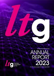 The cover of LTG's annual report 2023